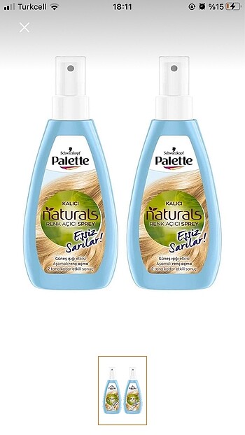 Palette şaç acıcı sprey
