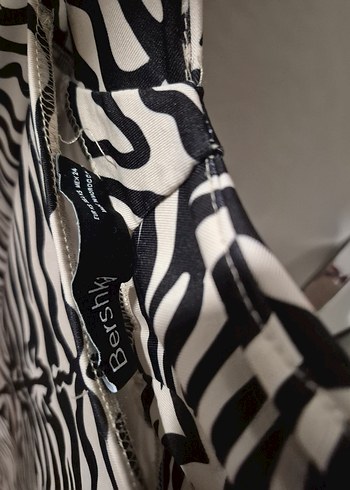 Zebra Desenli Uzun Askılı Kadın Elbise - Görsel 4