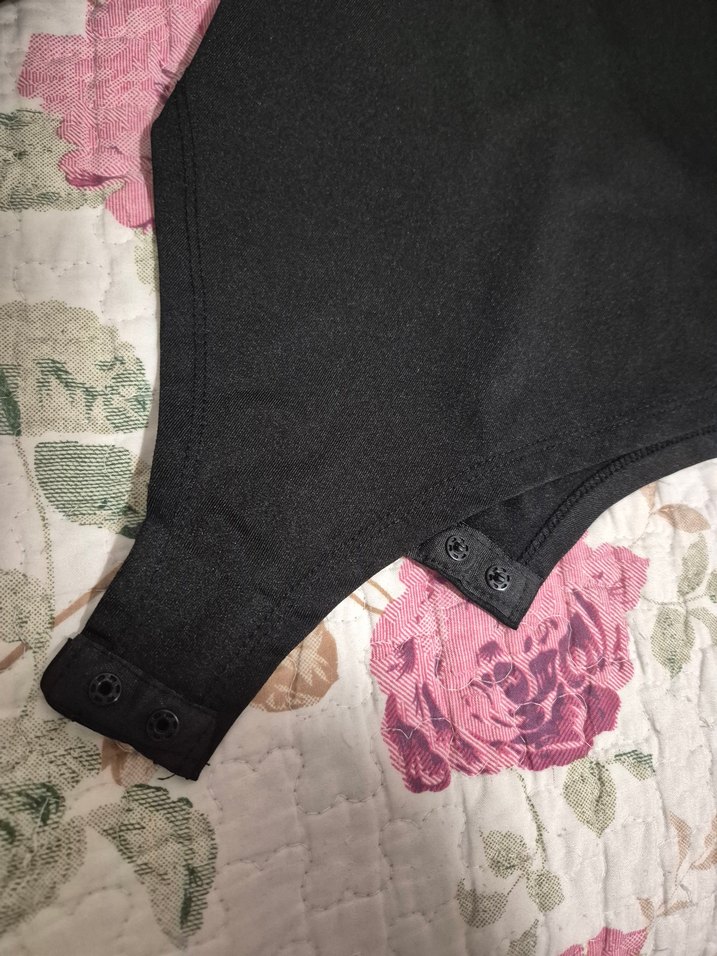 Uzun Kollu Siyah şık body - Görsel 5