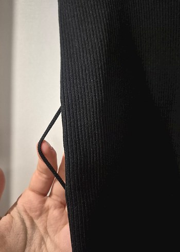 Askılı uzun triko elbise - Görsel 4