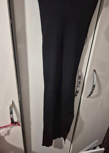 Askılı uzun triko elbise - Görsel 2