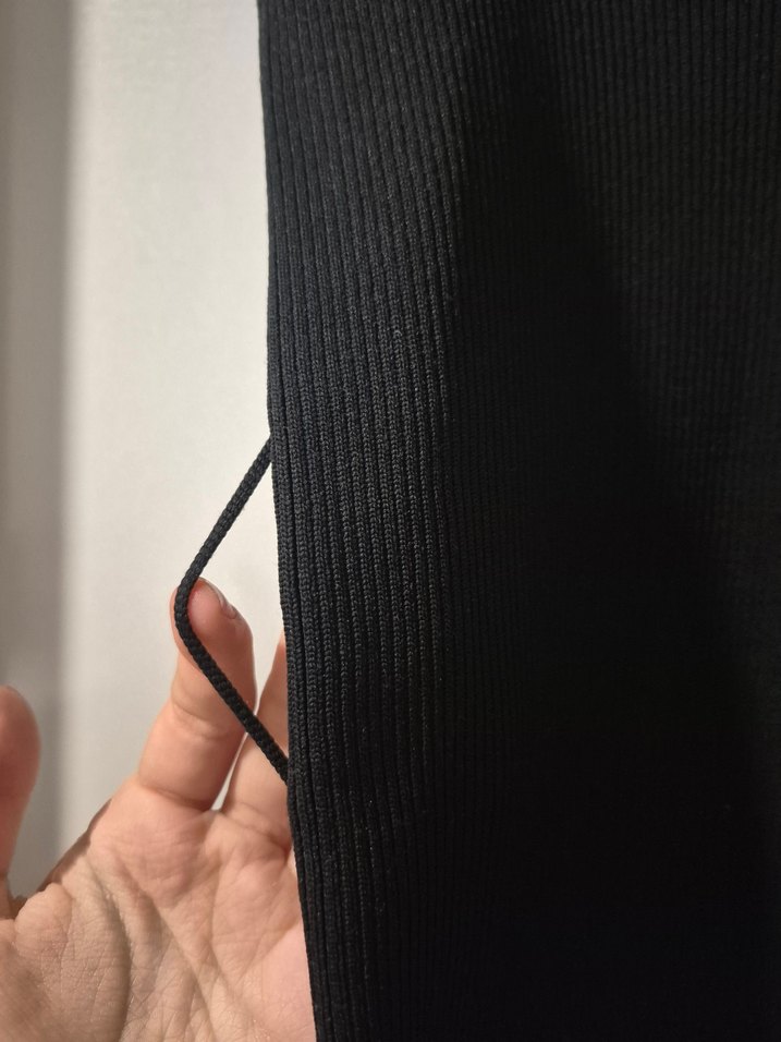 Askılı uzun triko elbise - Görsel 4