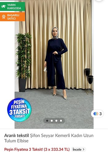 Trendyol & Milla Aranlı Tekstil Siyah Uzun Kadın Tulum Elbise