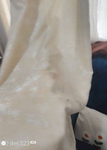 Bej  SOMON Düz  FON Perde - Görsel 3