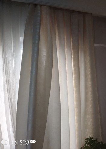 Bej  SOMON Düz  FON Perde - Görsel 4