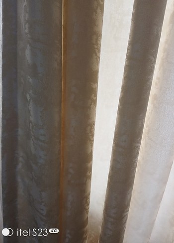 Bej  SOMON Düz  FON Perde - Görsel 5