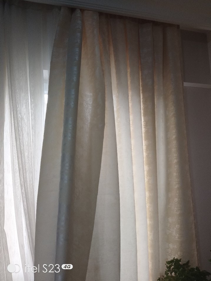 Bej  SOMON Düz  FON Perde - Görsel 4