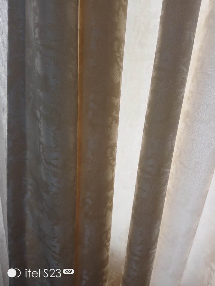 Bej  SOMON Düz  FON Perde - Görsel 5