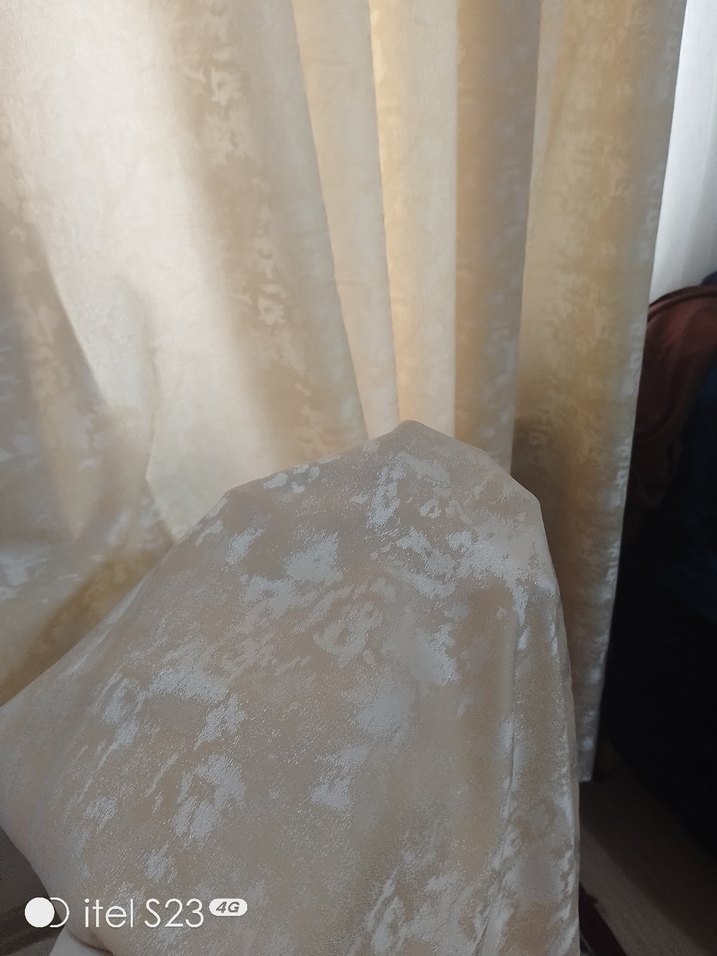 Bej  SOMON Düz  FON Perde - Görsel 2