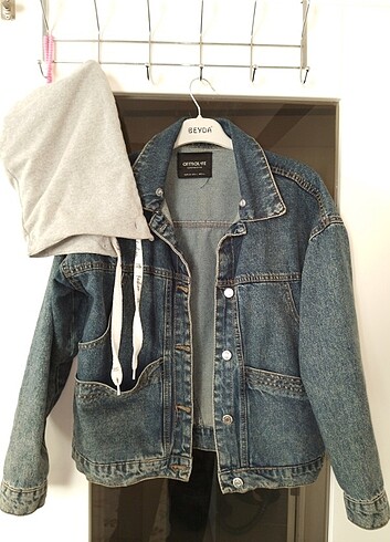 Vintage kot ceket oversize