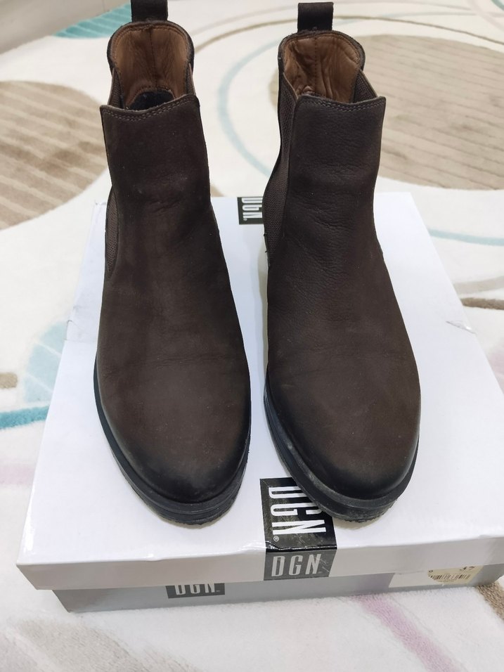 Kahverengi Süet Topuklu Kadın Bot - Görsel 3