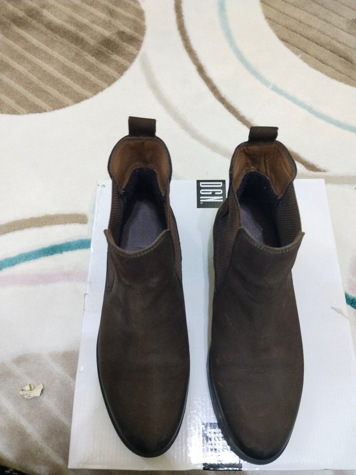 Kahverengi Süet Topuklu Kadın Bot - Görsel 5