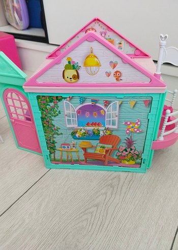 Pastel Renkli Pembe Mini Oyun Evi Oyuncağı - Görsel 7