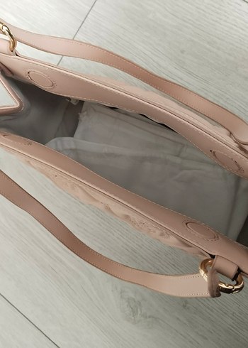 Bej Deri Kadın Omuz Çantası - Görsel 3