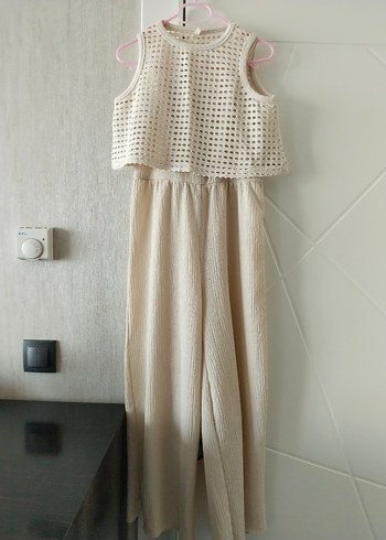 Bej Dantelli Kolsuz Uzun Tulum - Görsel 2