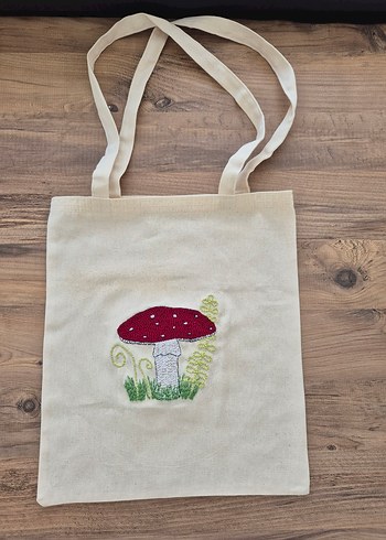 Mantar Temalı Bez Çanta - Görsel 4