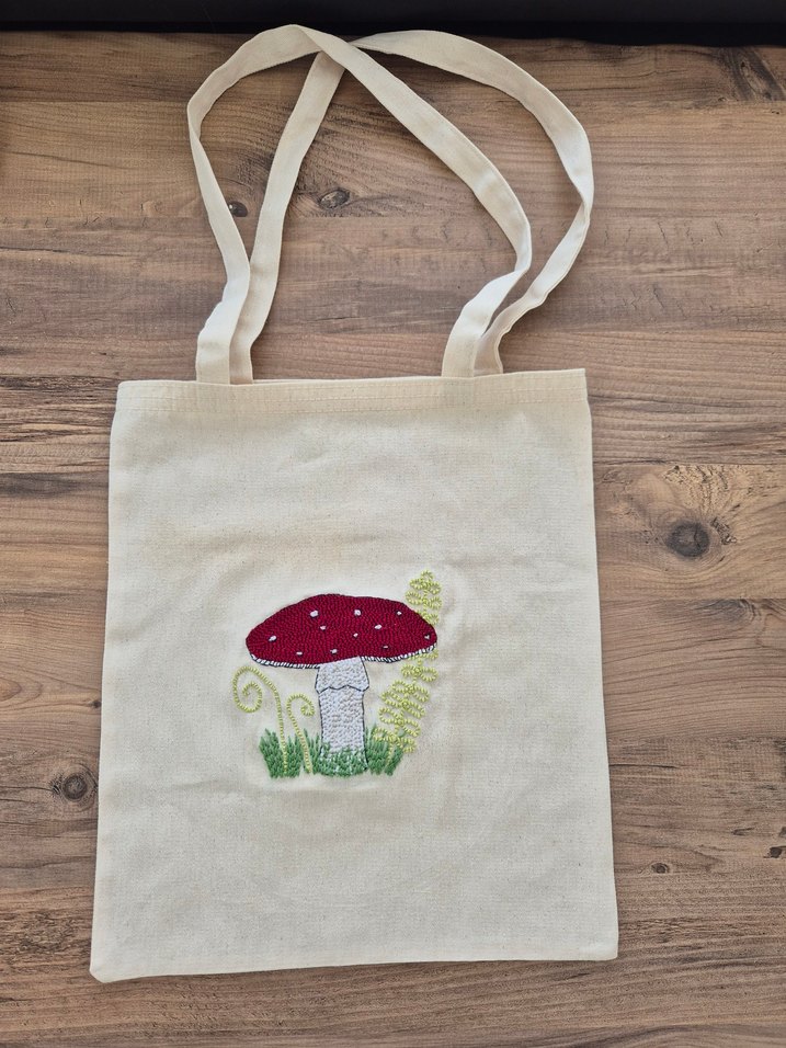 Mantar Temalı Bez Çanta - Görsel 4