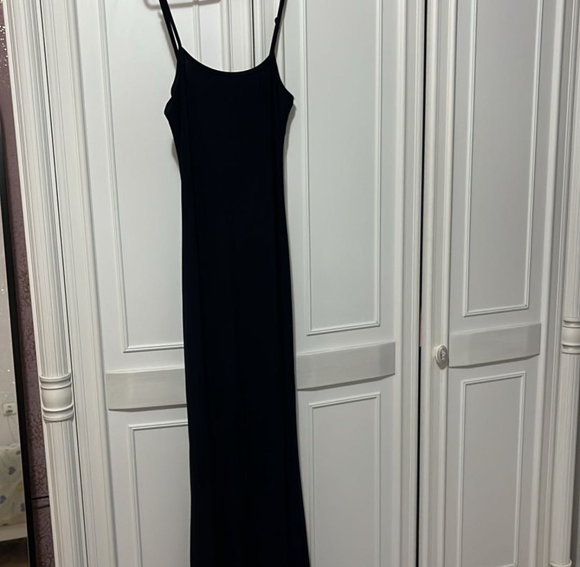 Lacivert  Uzun Elbise - Görsel 2