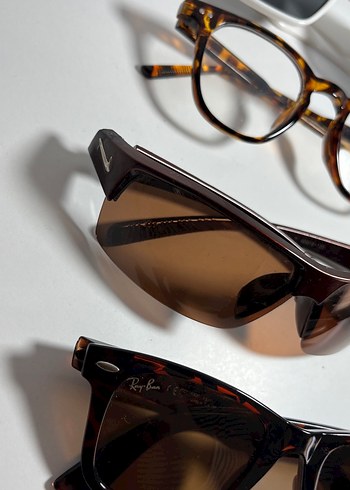 Kadın Minimalist Kahverengi Gözlükler - Görsel 6