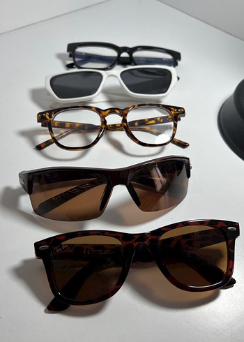 Kadın Minimalist Kahverengi Gözlükler - Görsel 2