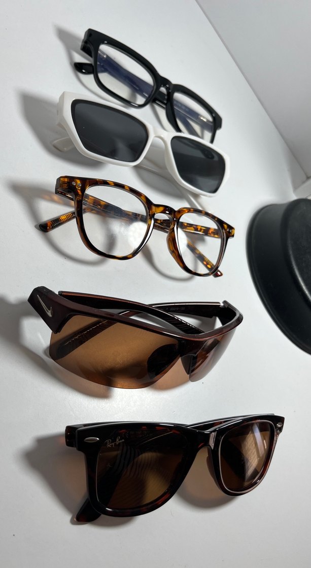 Kadın Minimalist Kahverengi Gözlükler - Görsel 3