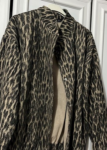 Leopar Desenli Bomber Ceket - Görsel 3