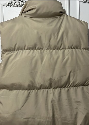 Bej Düğmeli Kadın Şişme Yelek - Görsel 3