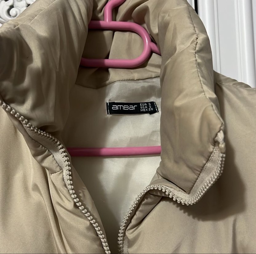 Bej Düğmeli Kadın Şişme Yelek - Görsel 2