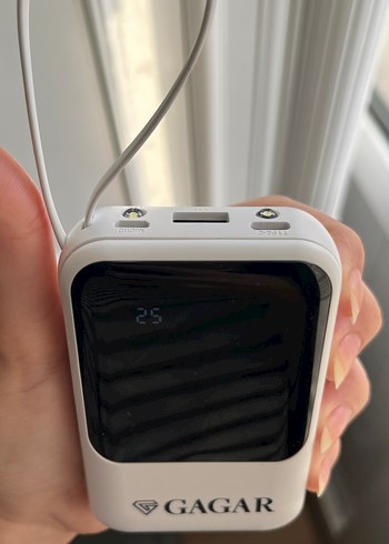 GAGAR Gri Beyaz Power Bank - Görsel 3