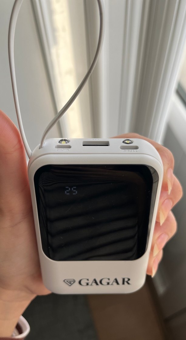 GAGAR Gri Beyaz Power Bank - Görsel 3