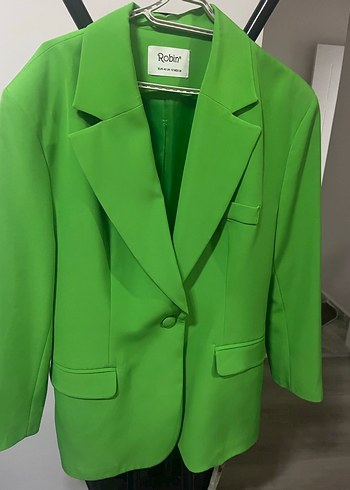 Robin Yeşil Düğmeli Kadın Blazer Ceket