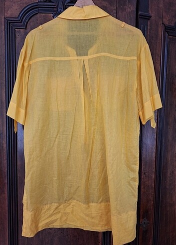 42 Beden Roman marka poplin gömlek sarı