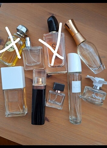 Orijinal parfüm şişeleri 7 adet