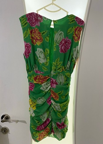 ZARA YEŞİL GÜLLÜ ELBİSE - Görsel 3