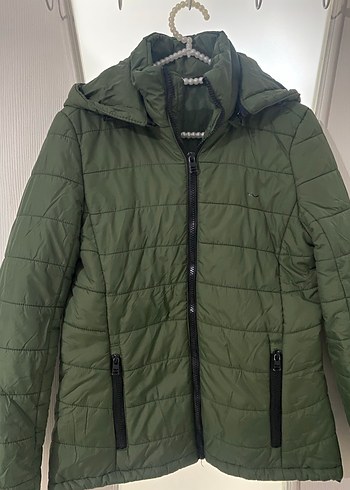 Yeşil Fermuarlı LTB Marka Kadın Mont - Görsel 3