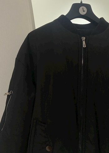 Siyah Fermuarlı Kadın Ceket - Görsel 2