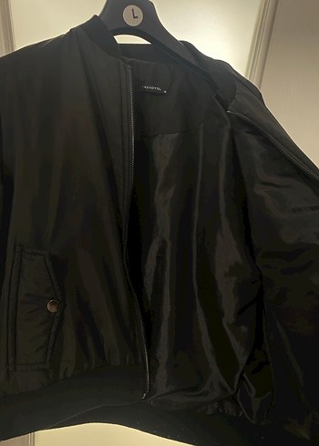 Siyah Fermuarlı Kadın Ceket - Görsel 5