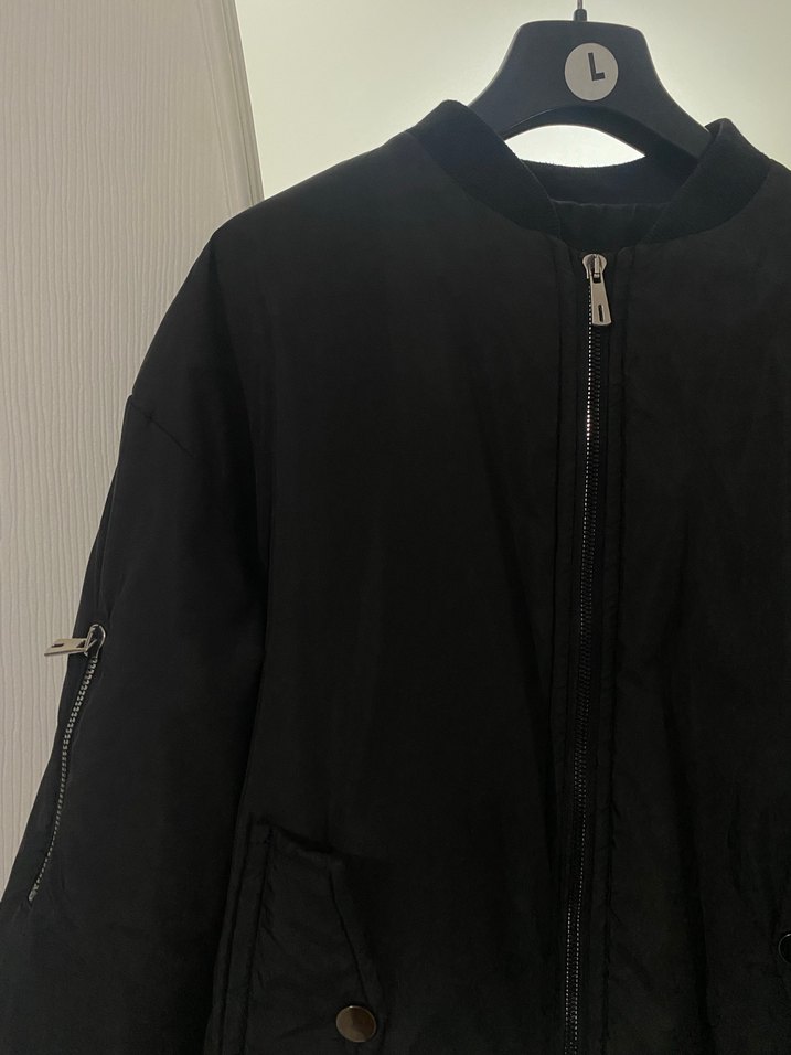Siyah Fermuarlı Kadın Ceket - Görsel 2