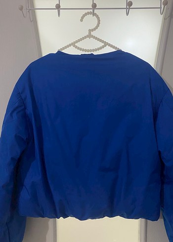 Mavi Düğmeli Kadın Ceket - Görsel 5