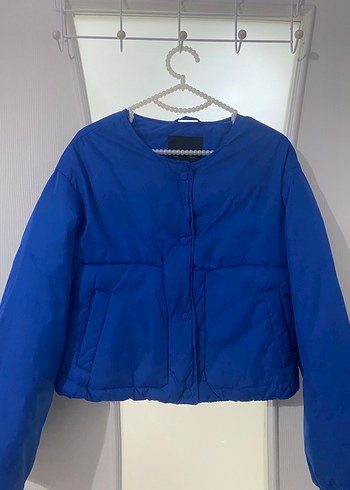 Mavi Düğmeli Kadın Ceket - Görsel 6