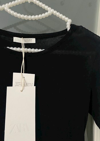 Siyah Uzun Kollu Transparan Zara Bluz - Görsel 2