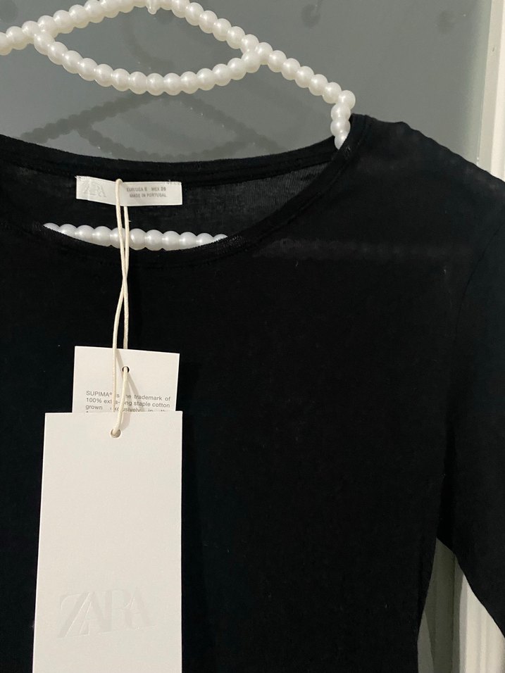 Siyah Uzun Kollu Transparan Zara Bluz - Görsel 2