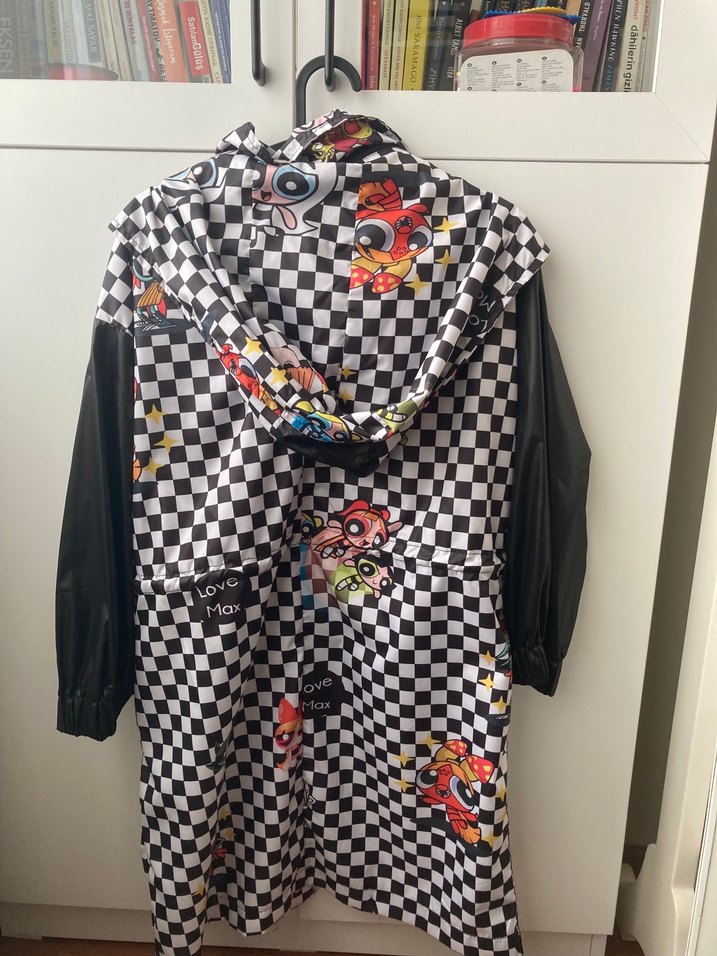 Kadın Çok Renkli Uzun Yağmurluk - Görsel 2