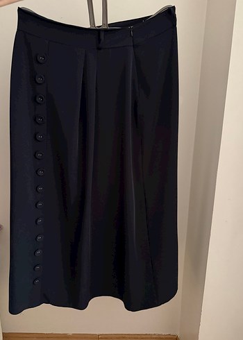 Düğmeli Uzun Siyah Kadın Etek - Görsel 3