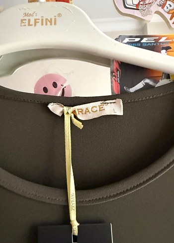 Nakışlı Kadın Haki Uzun Kollu Elbise - Görsel 4