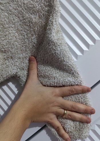 Gri Peluş ayaklı Bebek Tulumu - Görsel 3