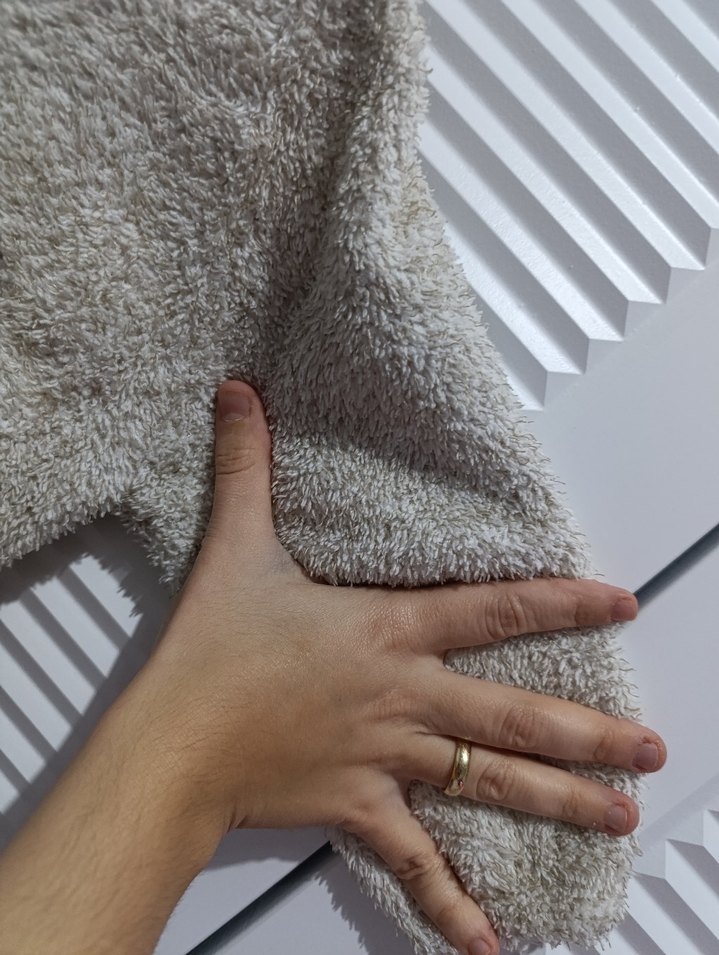 Gri Peluş ayaklı Bebek Tulumu - Görsel 3