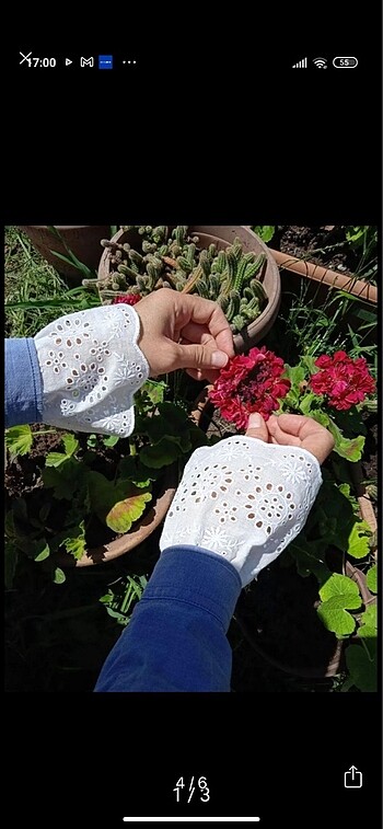 l Beden Güpürlü Yakalık ve kolluk
