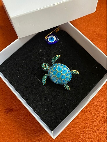 Broş yaka iğnesi kaplumbağa caretta karetta