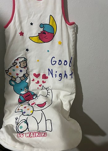 Beyaz Desenli Bebek Uyku Tulumu 1 yaş - Görsel 3